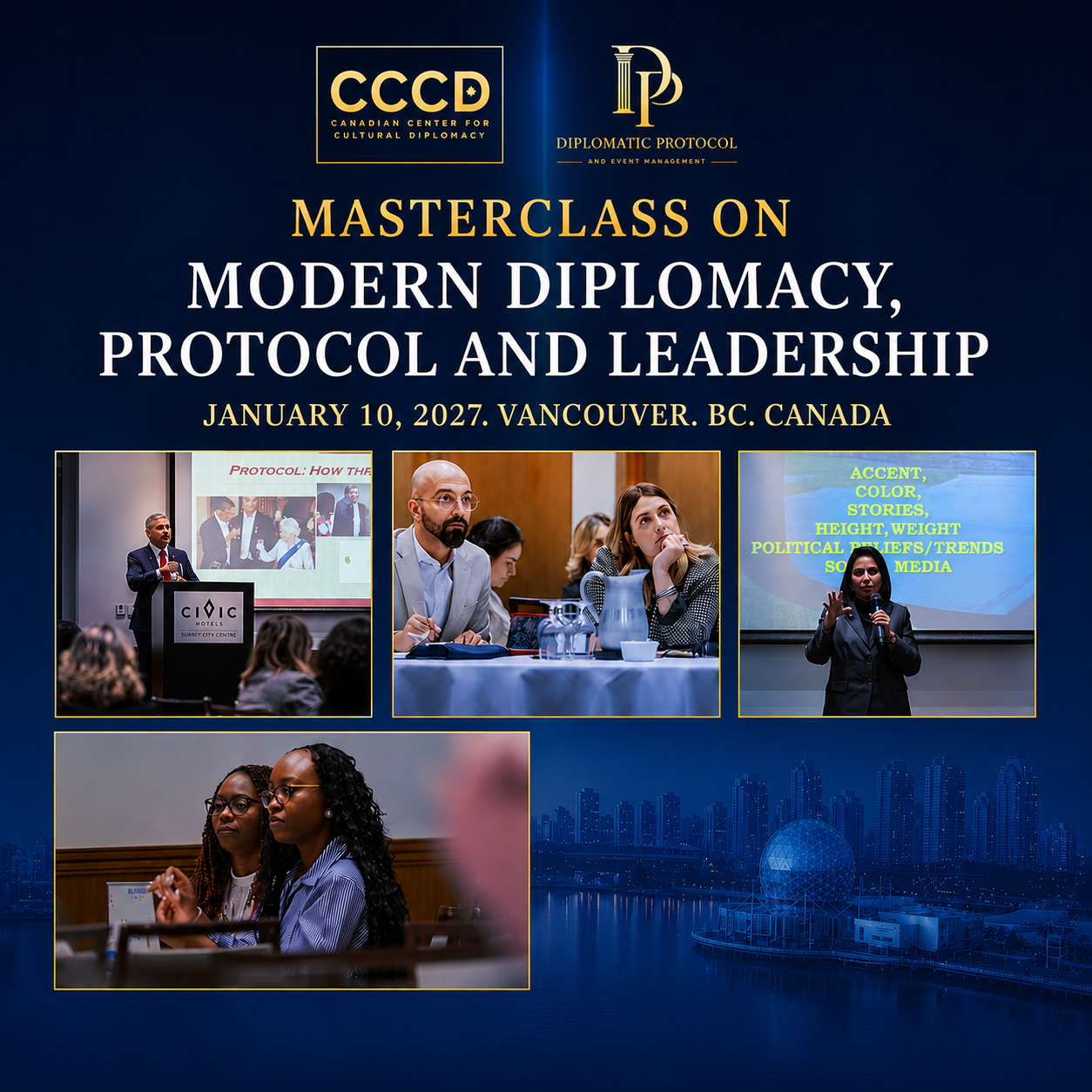 Masterclass on Modern Diplomacy, Protocol and Leadership poster